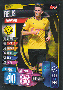 Marco Reus Borussia Dortmund 2019/20 Topps Match Attax CL #DOR12